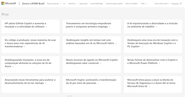 Blog da Microsoft