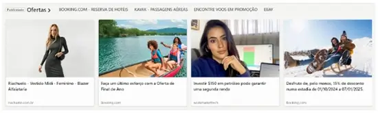 Exemplo de Native Ads no msn.com